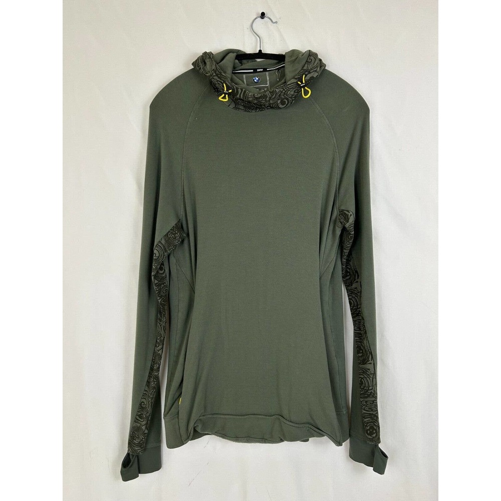 BMW Olive Hoodie with Patterned Details